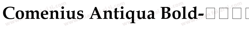 Comenius Antiqua Bold字体转换